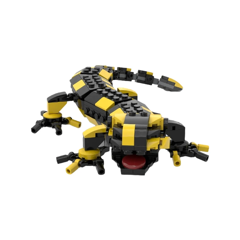 

BZB MOC-97315 Fire Salamander Gecko Animal Model Chameleon Assembling Toys for Children Building Block Set for Kids Gift