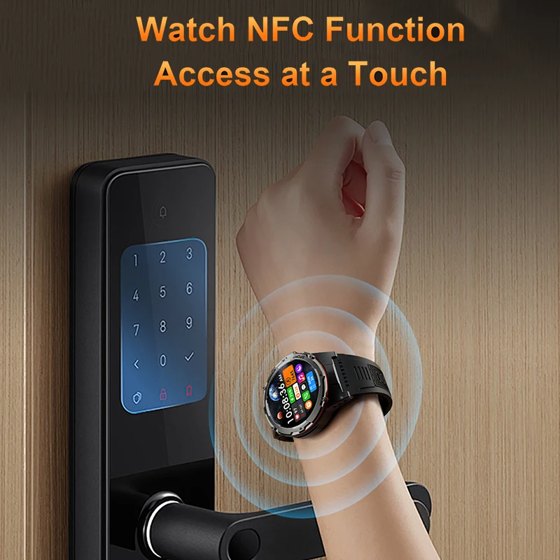 New Military NFC Smartwatch IP68 outdoor Sport Watch Fitness tracker health monitor BT call 365nm UV+ infrared For Xiaomi Huawei