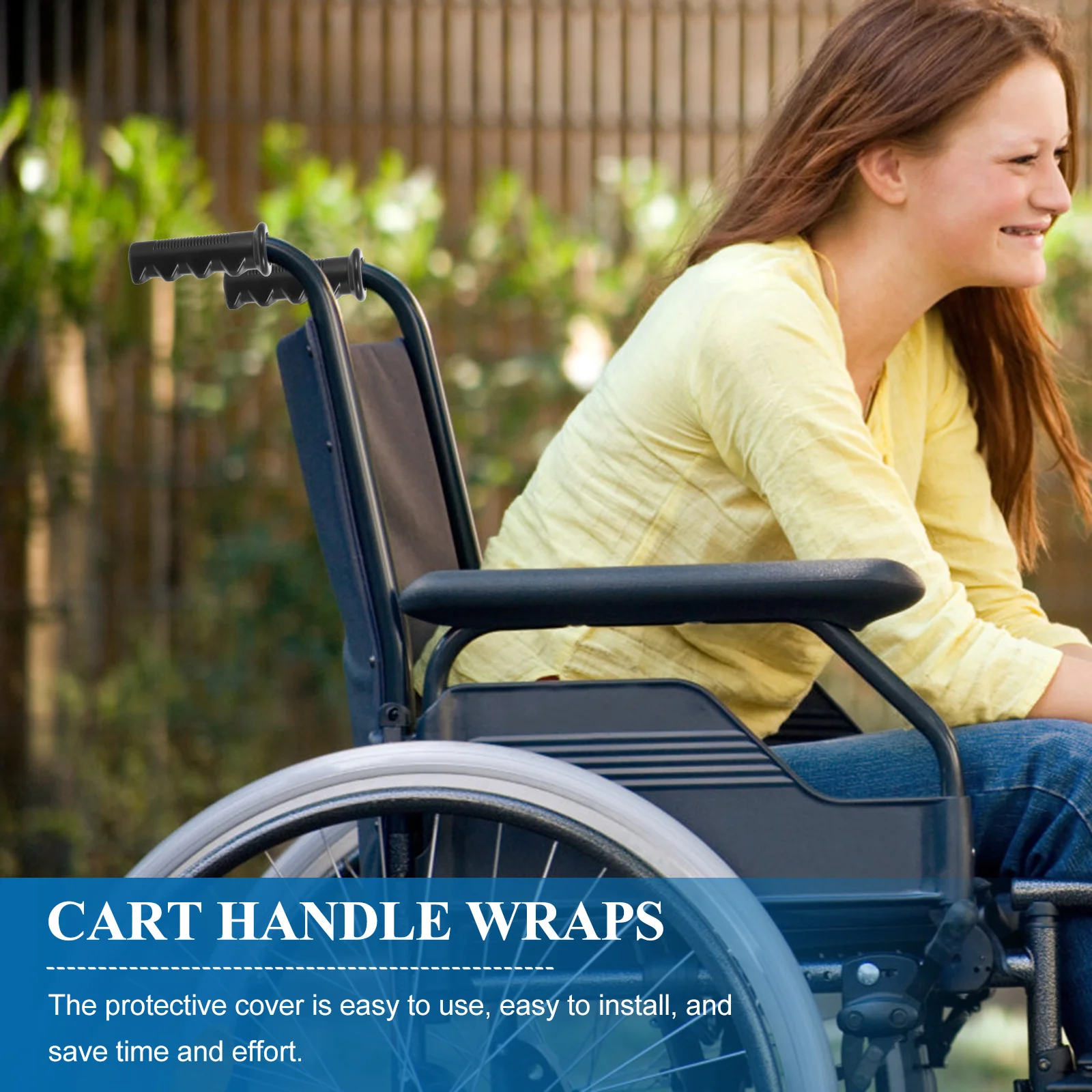 

4pcs Rubber Handle Covers Anti slip Shopping Cart Protector Universal Grips Trolley Saddles Grocery Kitchen Bar Comfort