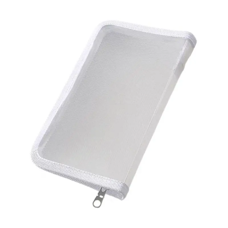 R53C Portable Zippered File Pouches Clear Water Resistant Receipt Organiser For School Office Travel Essential Storage