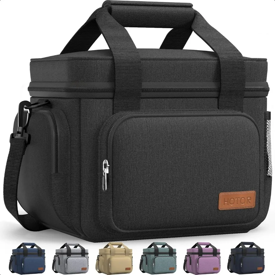

Lunch Box for Men and Women LeakProof Insulated Lunch Cooler Bag with Adjustable Strap Multiple Pockets for Office Picnic Hikin