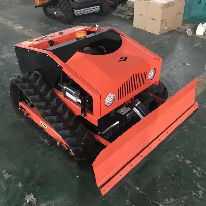 

Robotic Remote Control Lawn Mower With Crawler Mini Flail Grass Cutter