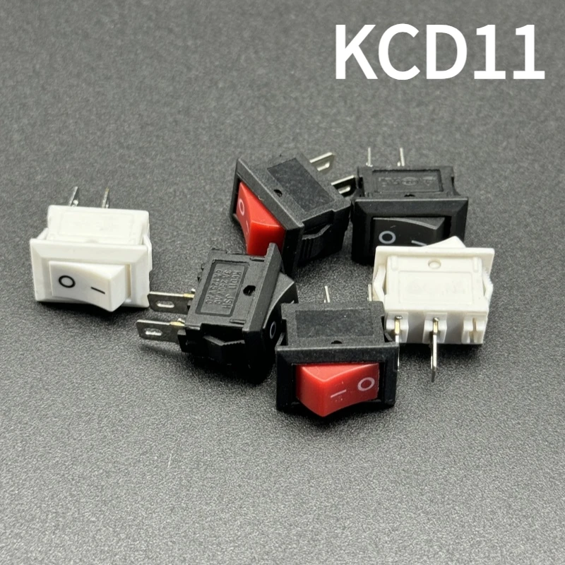 

10pcs KCD11-101 3A/250V Small Black 10*15mm SPST 2PIN ON/OFF G130 Boat Rocker Switch Car Dash Dashboard Truck RV ATV Home