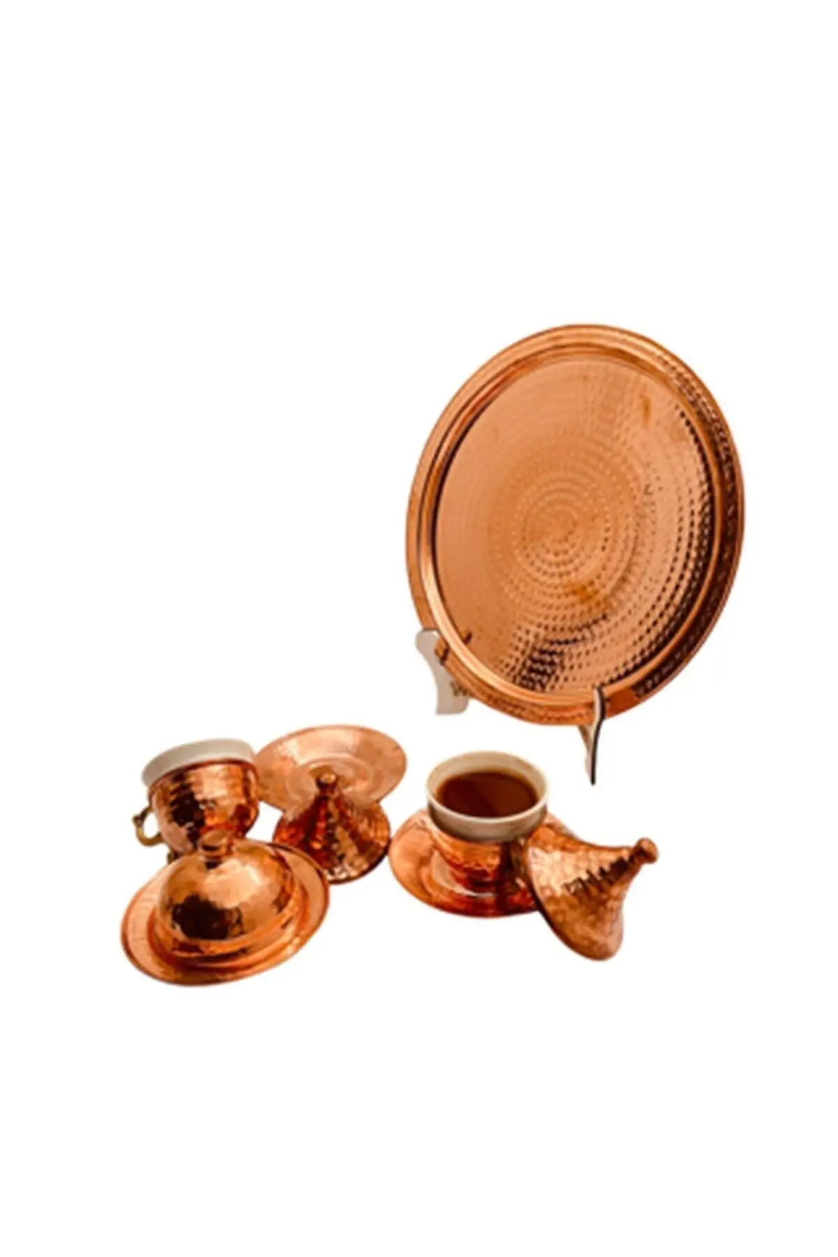 DOLBOVI 2 Li copper cup set Tiryaki Model handmade espresso cup