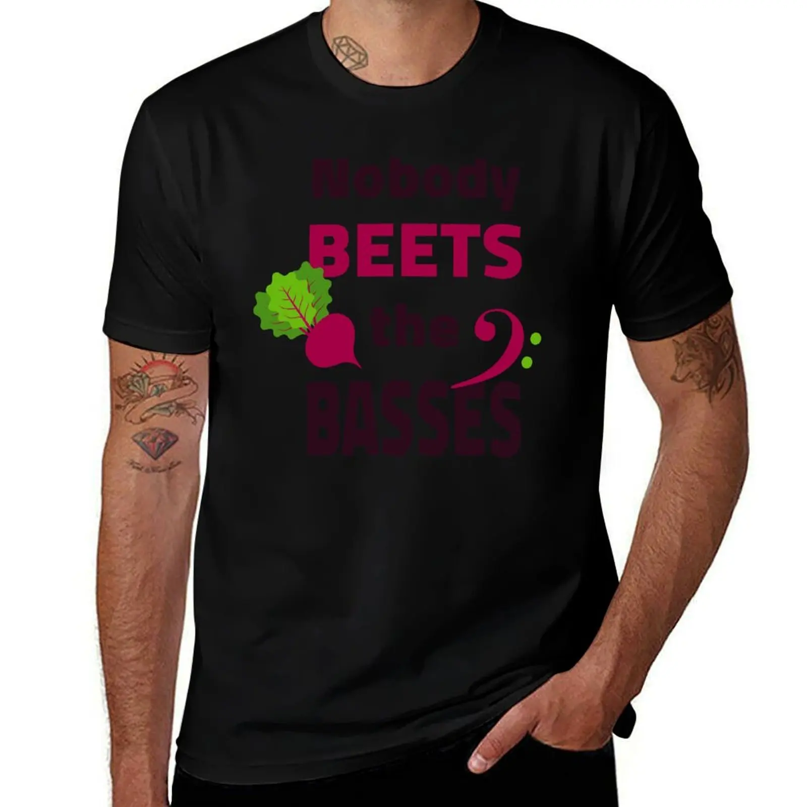 Nobody Beets the Basses T-Shirt Worker Basic Short Sleeve Tee T-Shirt