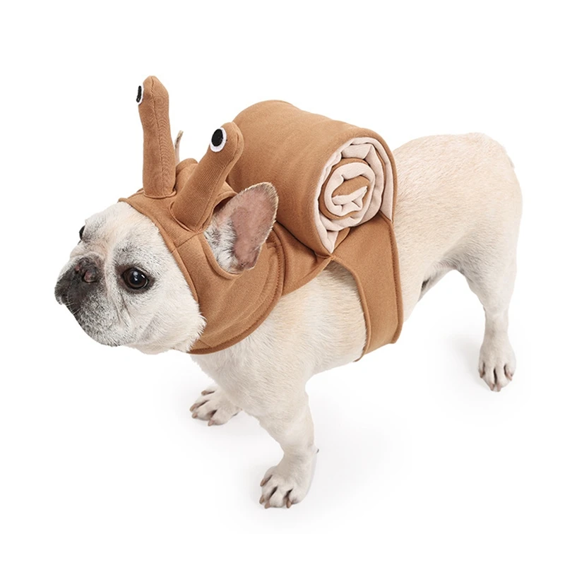 Dog Halloween Costume Pet Cute Snail Hooded Vest Cosplay Clothes Outfit for Cat Party Decoration Supplies