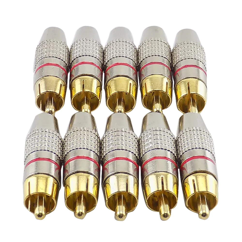 1 piece  RCA Male Connector Non Solder plug Adapter for Audio Cable Plug Video CCTV camera Solder-Free high quantity