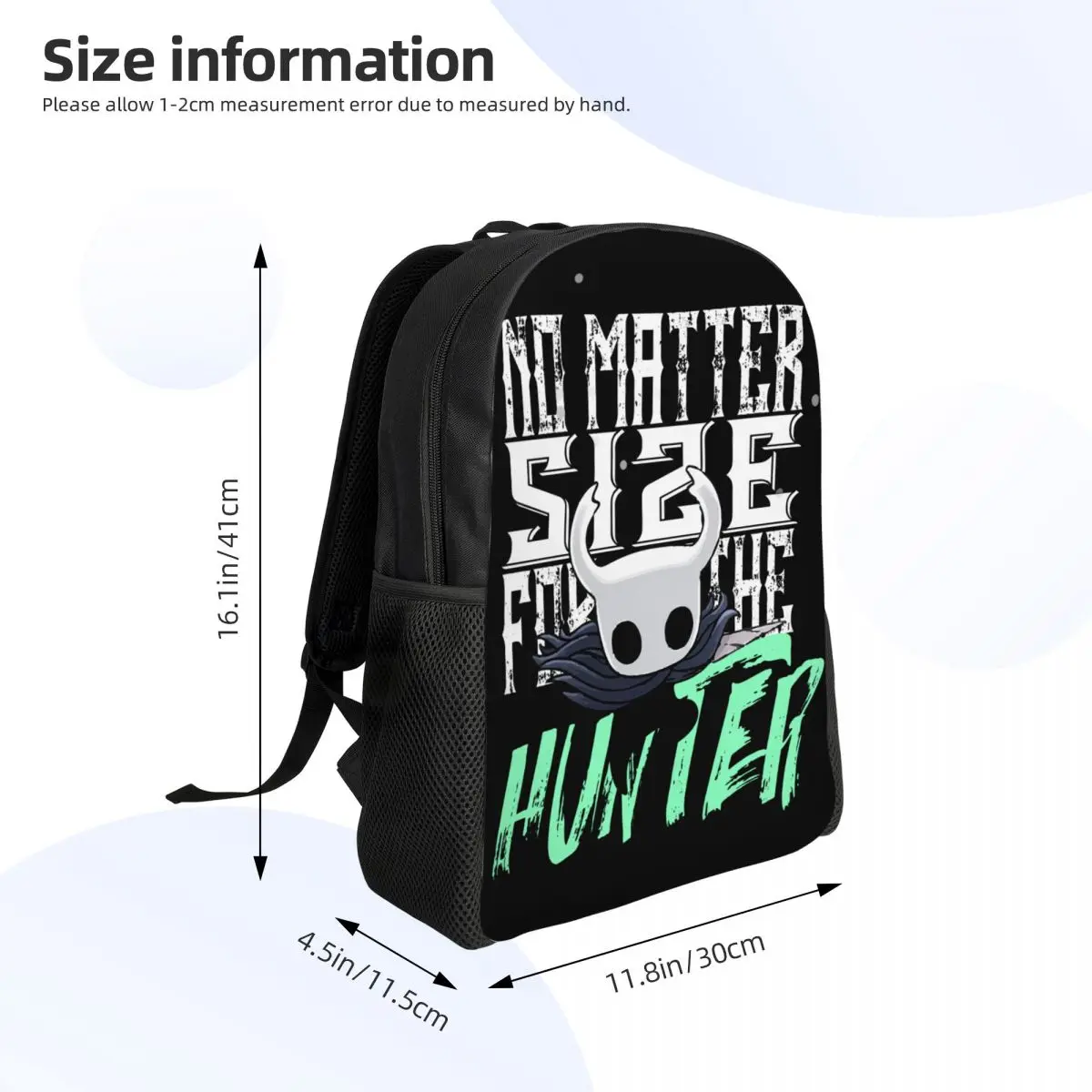 Zaino Hollow Knight To Hunter Uomo Donna Adolescente Zaino da lavoro per scuola superiore Skull Videogioco Borsa a tracolla per computer portatile Sport