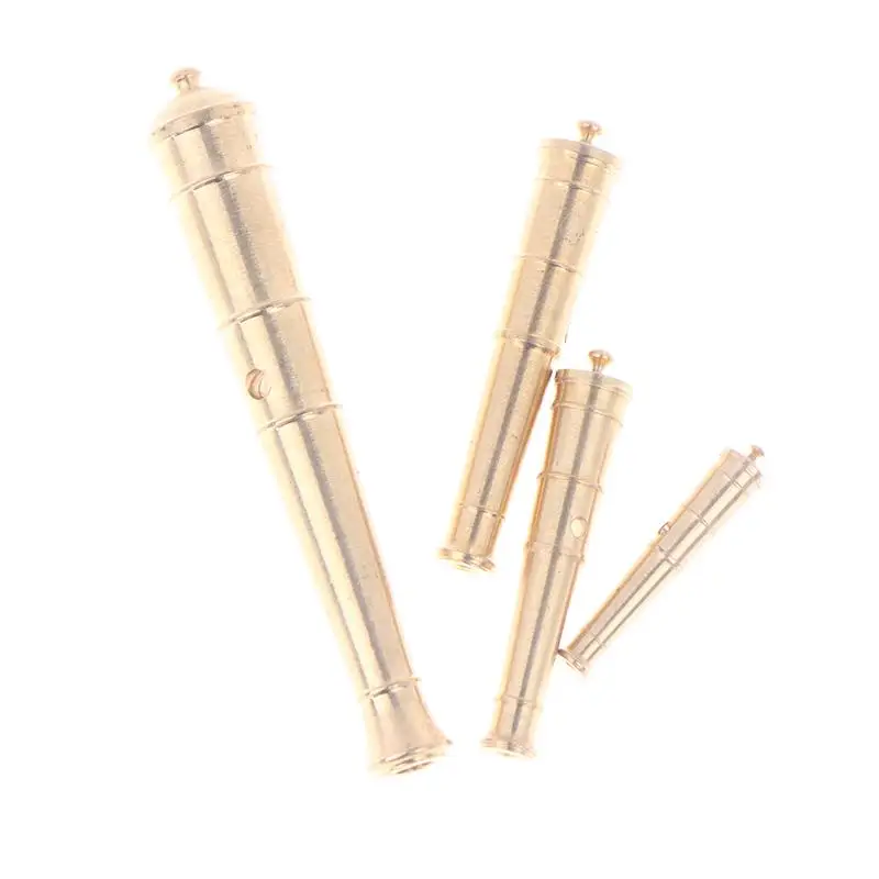 مجموعة مدفع السفينة النحاسية باستخدام الحاسب الآلي 4 أحجام مدفعات مشهورة لنماذج السفن القديمة، مدفعية لعرض المراكب الشراعية جاليون