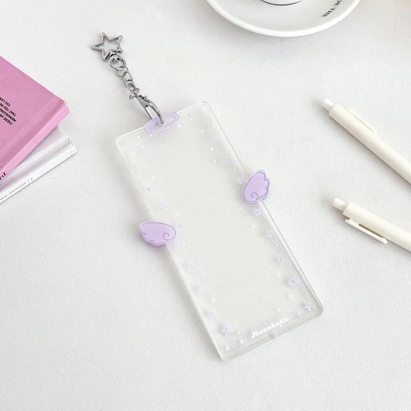 Marcos de cabina de fotos con alas de Ángel acrílicas, álbum de fotomatón para tiras de fotos de 2x6 pulgadas, álbum de boda, soporte para marcapáginas de 2X6