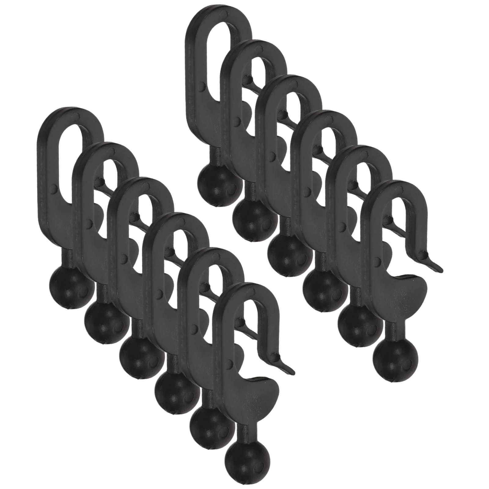 

50Pcs Curtain Hooks Plastic for Track System Gazebo Replacement Parts Sunshade Net Clip Outdoor Camping Hook Set Universal Fit