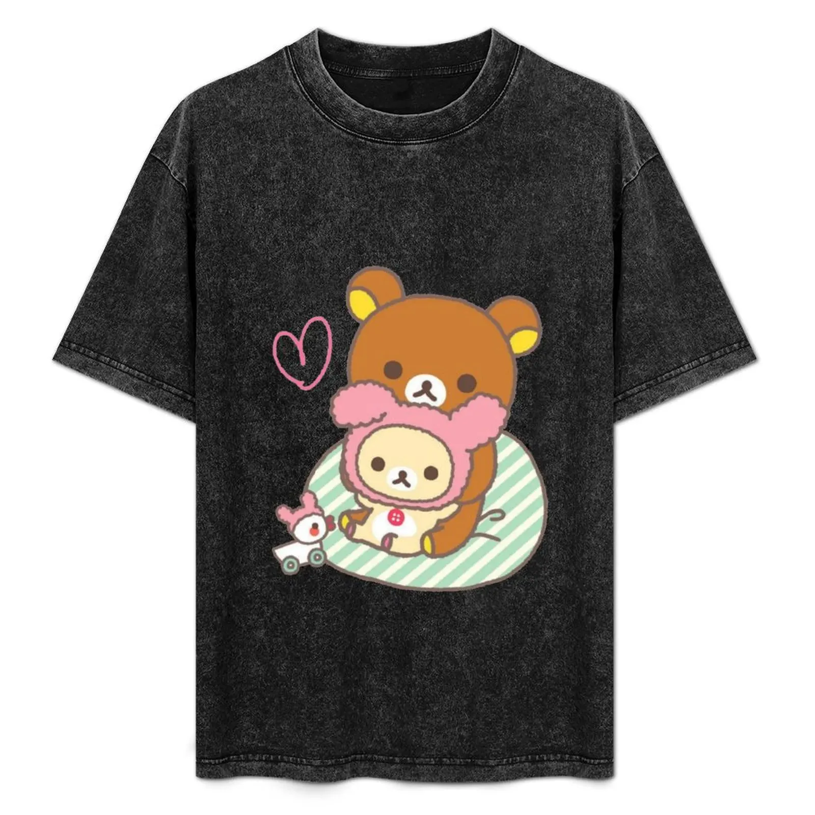 

Cute rilakkuma and korilakkuma T-Shirt Fashion Simple Casual Tee Shirt