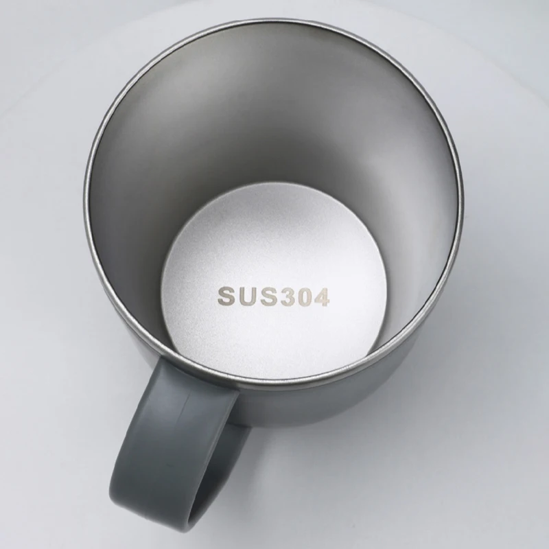 450 مللي سنوبي فنجان القهوة 304 أكواب مياه الفولاذ المقاوم للصدأ عصير الشاي كوب حليب المنزل الإفطار القدح الكرتون طبقة مزدوجة مكتب بهلوان