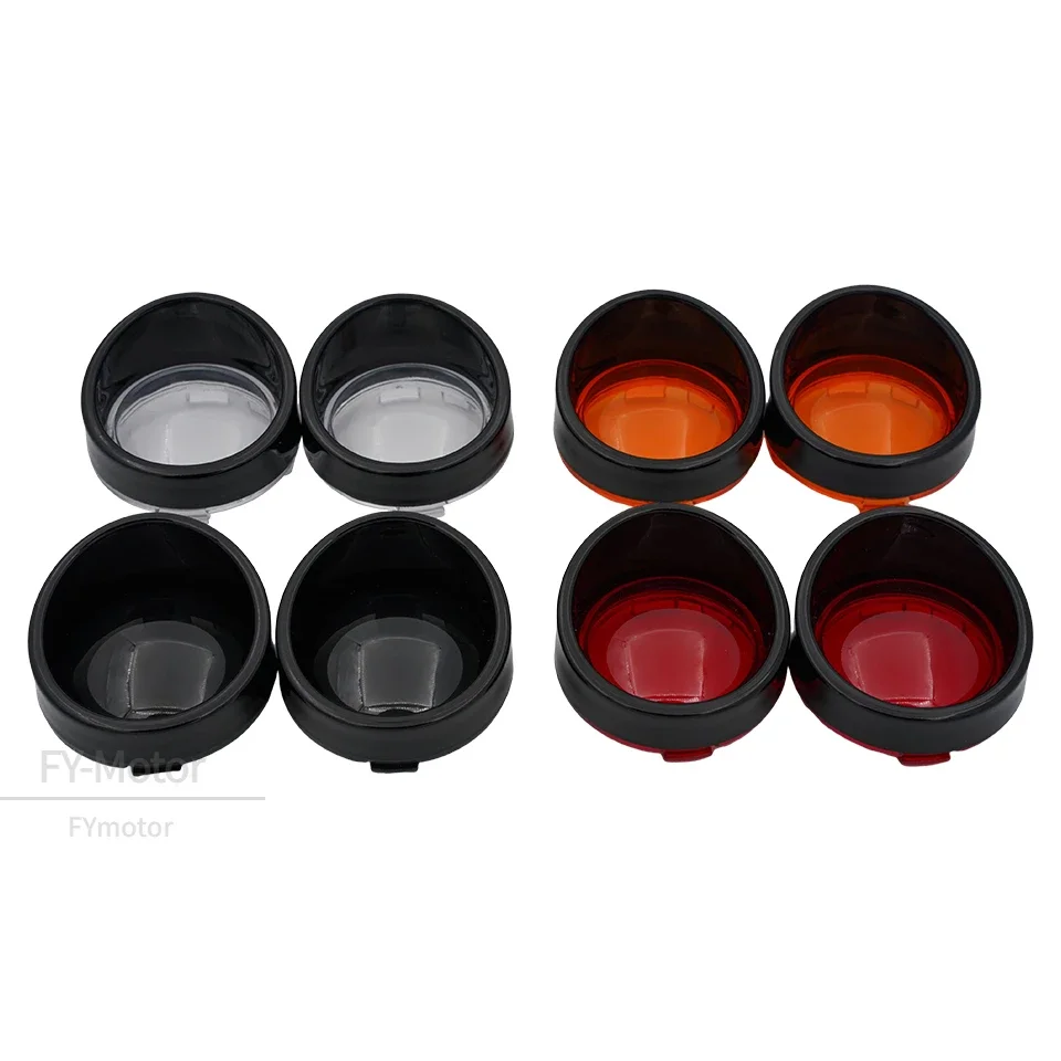 Motorcycle ABS Turn Signal Light Blinker Bezels Indicator Lens Trim Lens Cover For Harley Touring Sportster Softail Dyna V-Rod