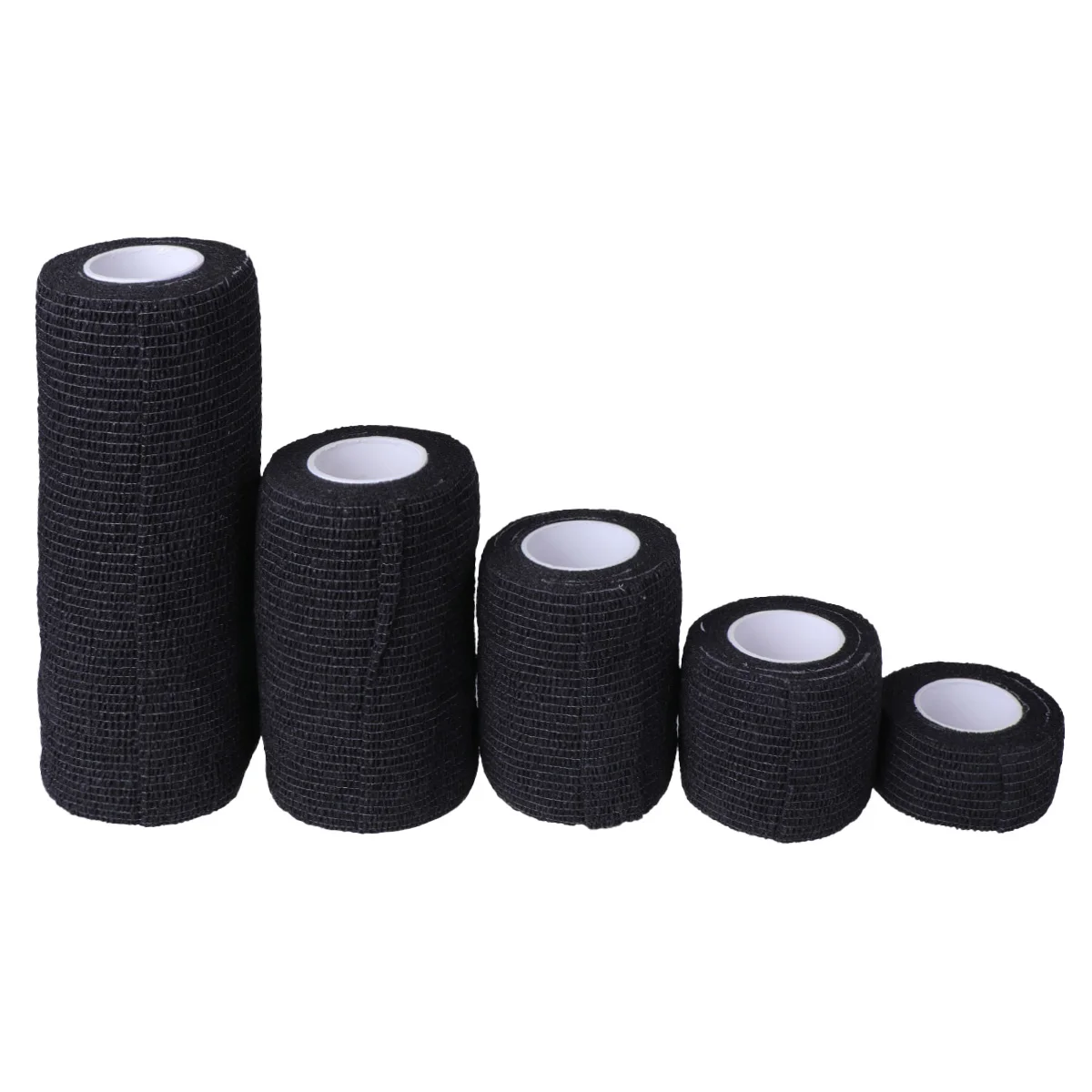 

5pcs Elastic Self Adhesive Sports Tape Cohesive First Aid Bandage Wrap Use No Clips Black Camo Comfortable Support