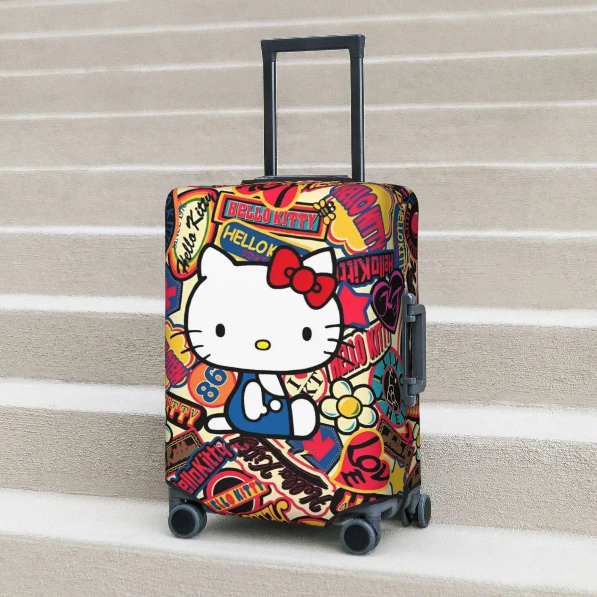 Hello Kitty and Friends Suitcase Cover Flight Cruise Trip Elastic Luggage Case Protection