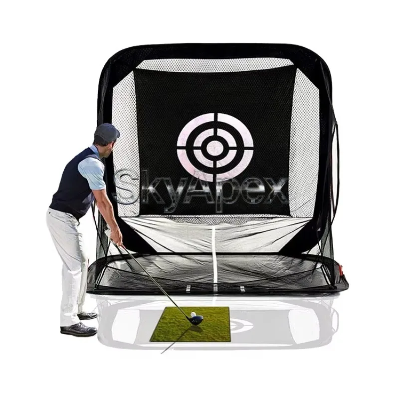 Portable Foldable Indoor Outdoor Golf Swing Trainer Practice Net Driving Range Golf Training Aids For Convenient Hitting Drills