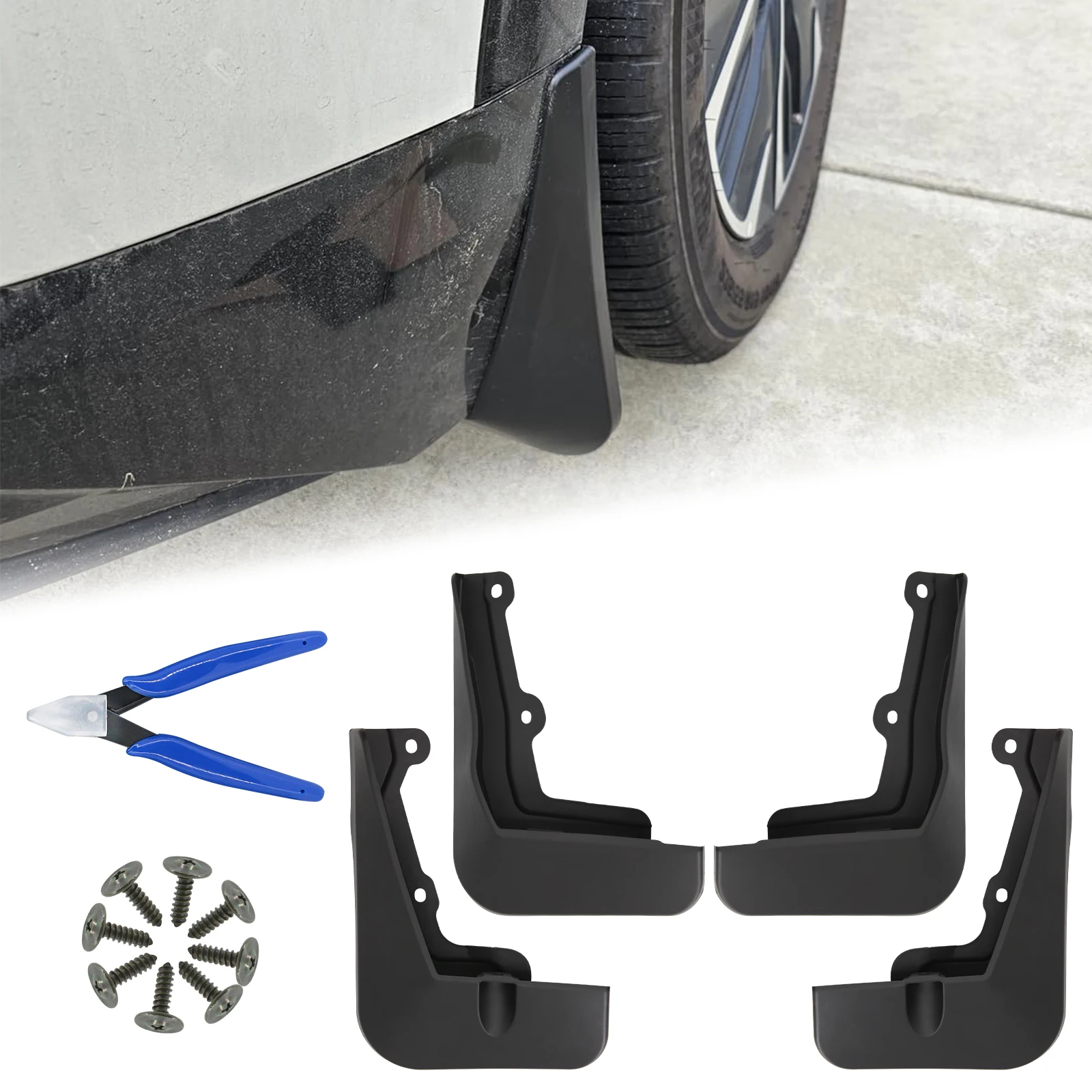 

4pcs Set Car Mudflaps For Kia EV6 GT-Line GT Line CV EV Mud Flaps Splash Guard Mudguards Front Rear 2021 2022 2023