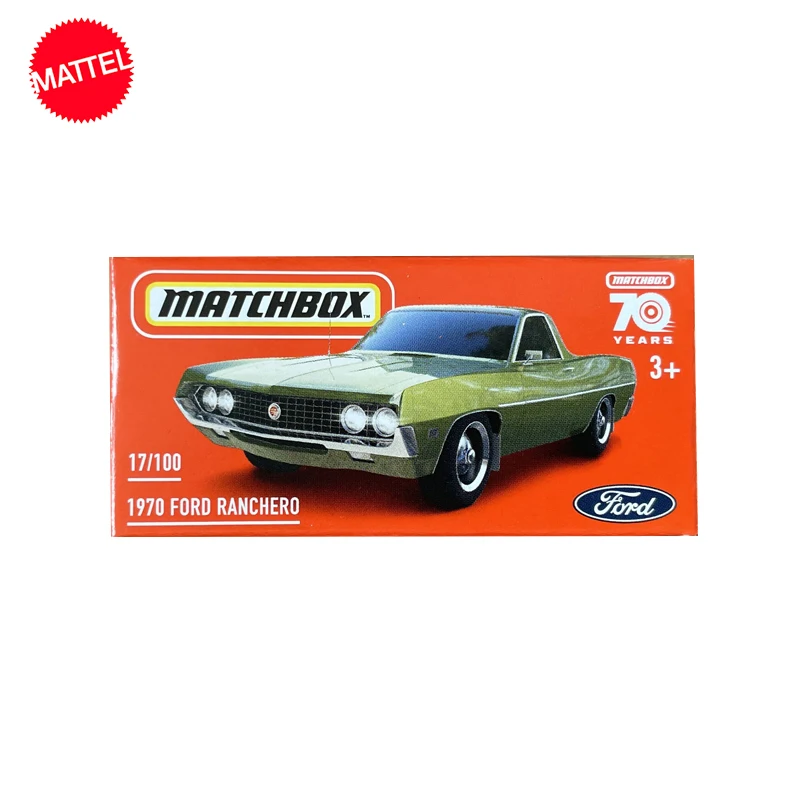 Original Mattel Matchbox Car 1/64 Metal Diecast 1970 Ford Ranchero Pick Up Vehicle Model Toys for Boys Collection Birthday Gift