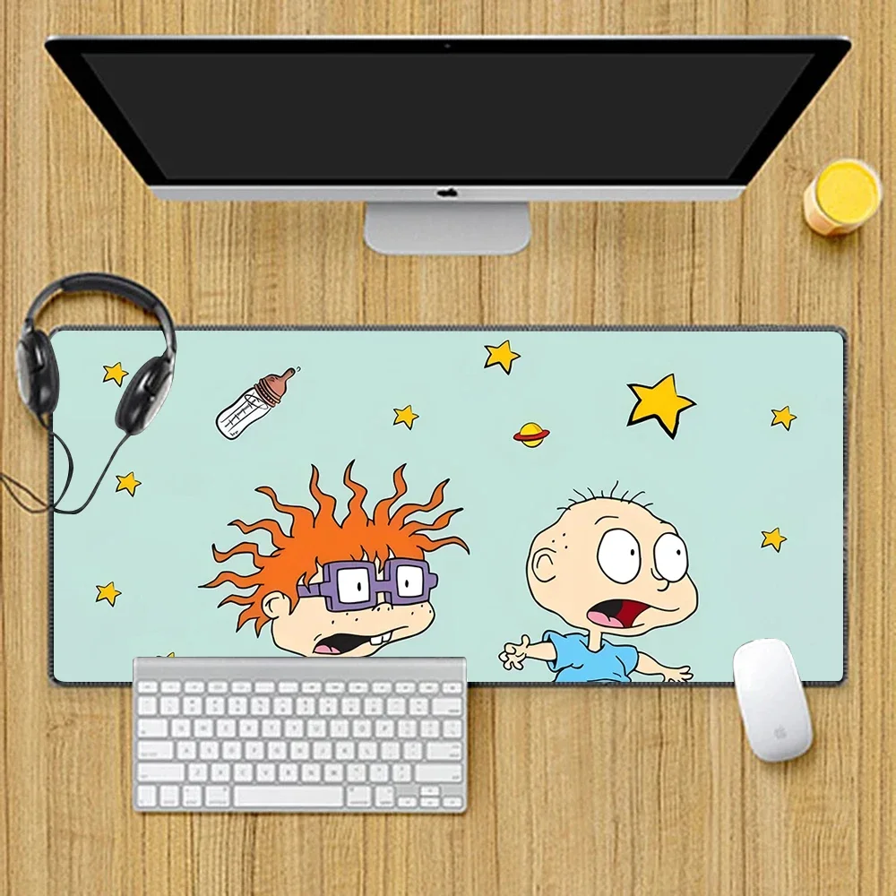 Funny Cute R-Rugrats Mousepad HD Printing Computer Gamers Locking Edge Non-slip Mouse Pad XXL90x40cm Keyboard PC Desk Pad