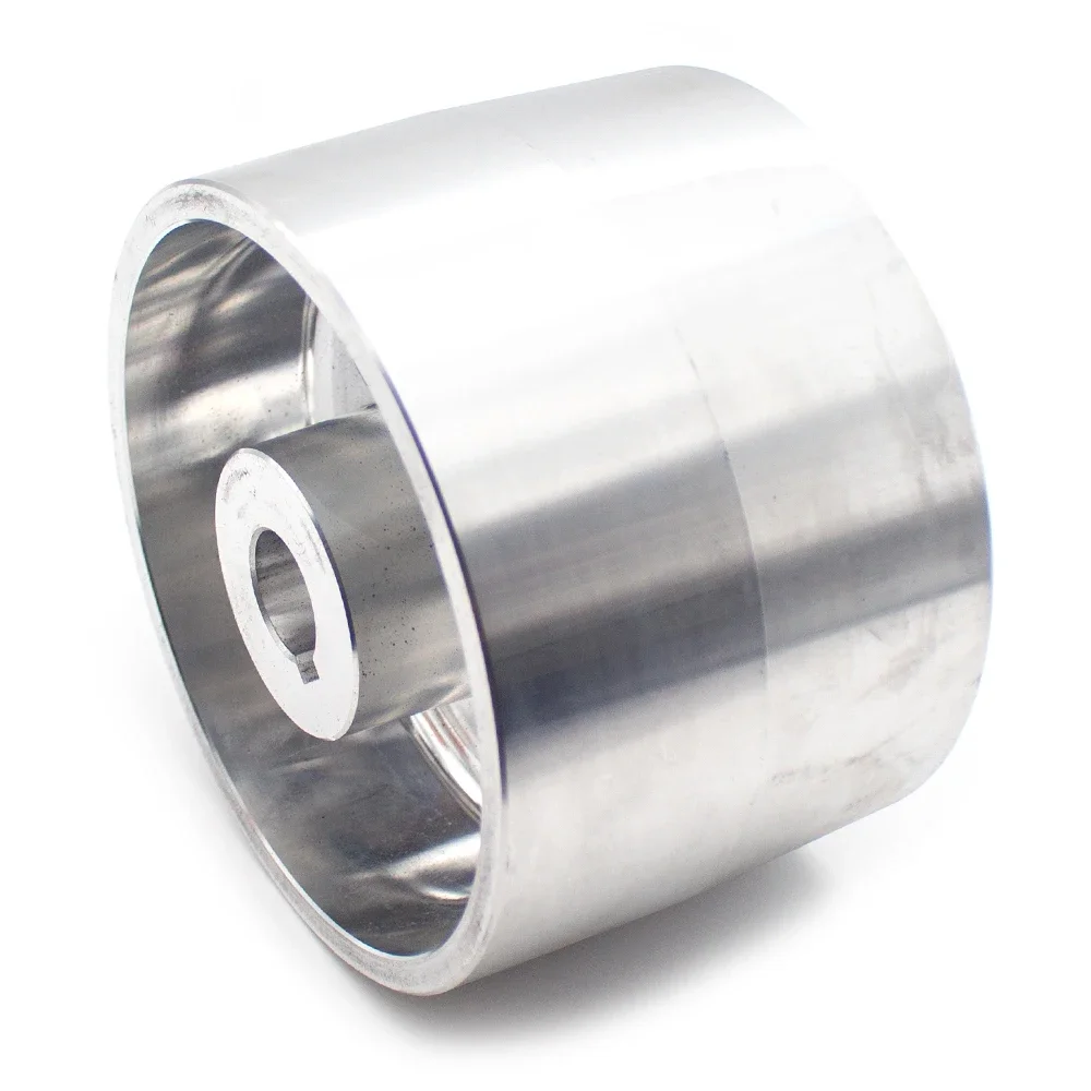 

Aluminum Core Rubber Belt Sander Wheel | DIY Drive/Idler Pulley with Keyway for Polishing Machine