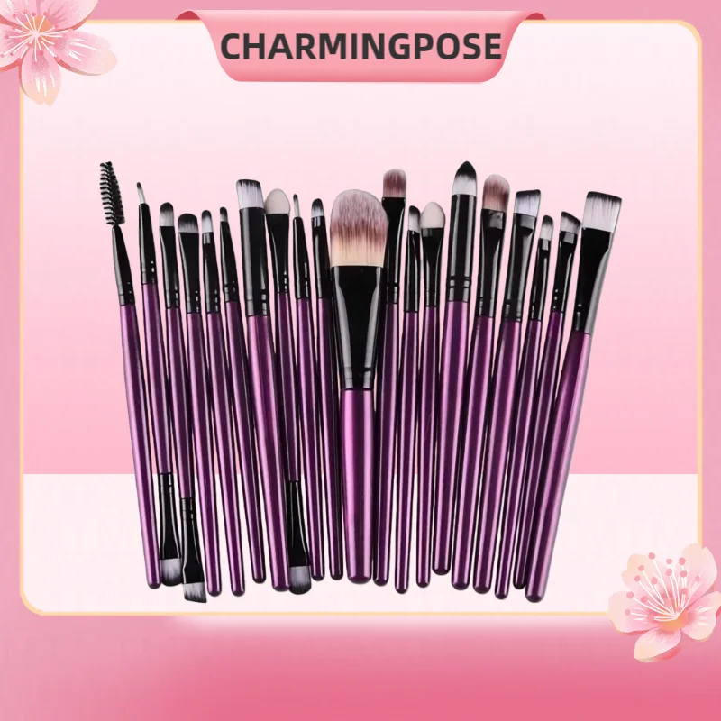 ชุดแปรงแต่งหน้ามืออาชีพ 20 ชิ้น สำหรับรองพื้น อายแชโดว์ เบลนด์อายไลเนอร์ ปัดแก้ม ชุดแปรงเครื่องสำอางสำหรับใบหน้าเต็มรูปแบบ คริสต์มาส