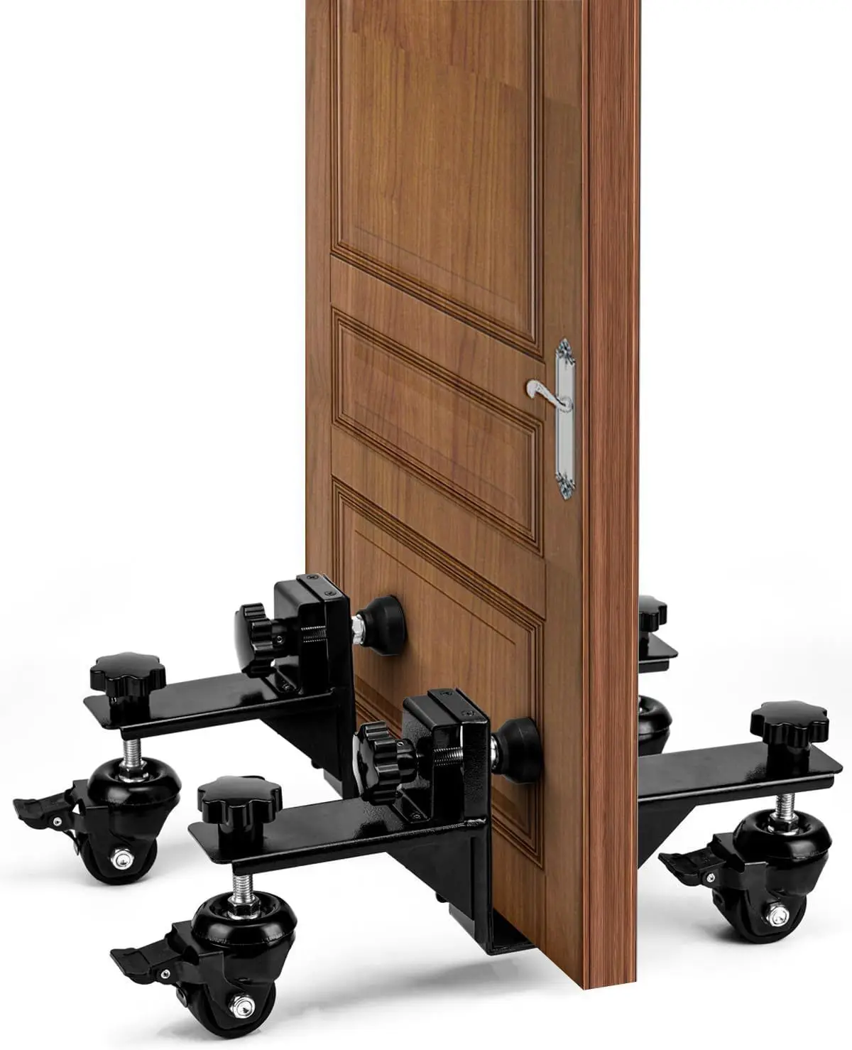 

2pcs Door Installation Dolly 360 Degree Rotation Panel Universal Wheel Cart Thicken Panel Cart 0-2.12inch Door Installation Kit