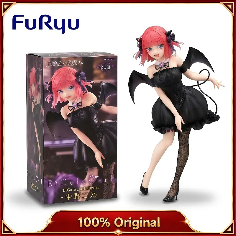 100% Original FuRyu Gotoubun no Hanayome Nino Nakano BiCute Dark Devil Anime Figures Desk & Home Decor Collectible Gift In Stock