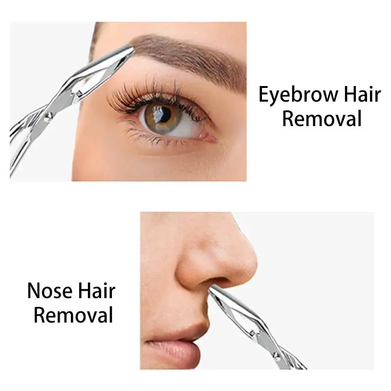1 pz tipo a forbice pinzette per sopracciglia estrattore per peli fini sopracciglio naso depilazione strumenti per trucco di bellezza accessori