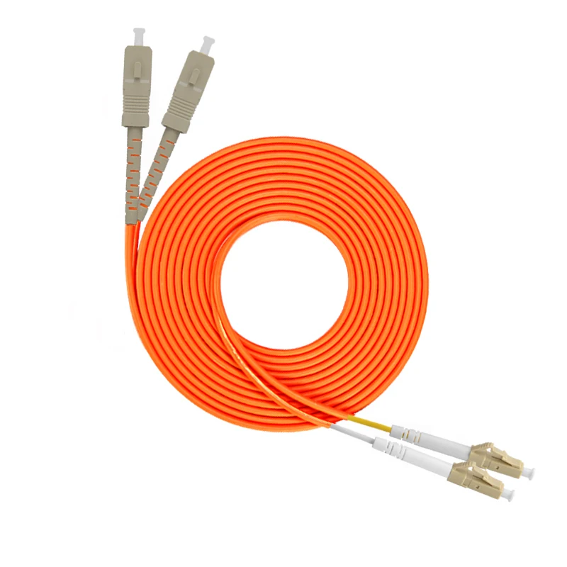 SC/UPC-LC/UPC cable de conexión de fibra multimodo SC/LC Cable de conexión de fibra polaco MM puente de fibra óptica dúplex OM2 OFNP 3m 5m 10m 15m