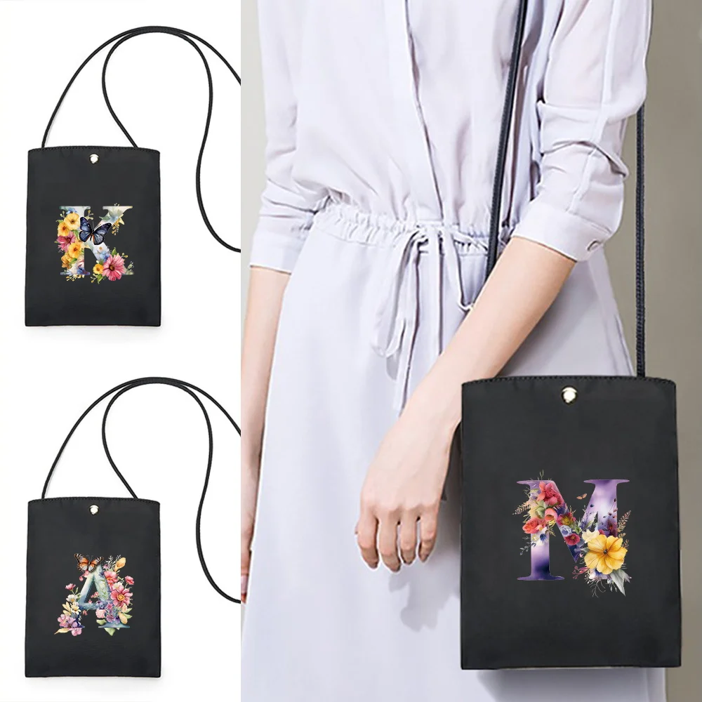Mobile Phone Bag Women Leisure Phone Pack Butterfly Letter Series Fashion One Shoulder Crossbody Pouch Mini Messenger Bags
