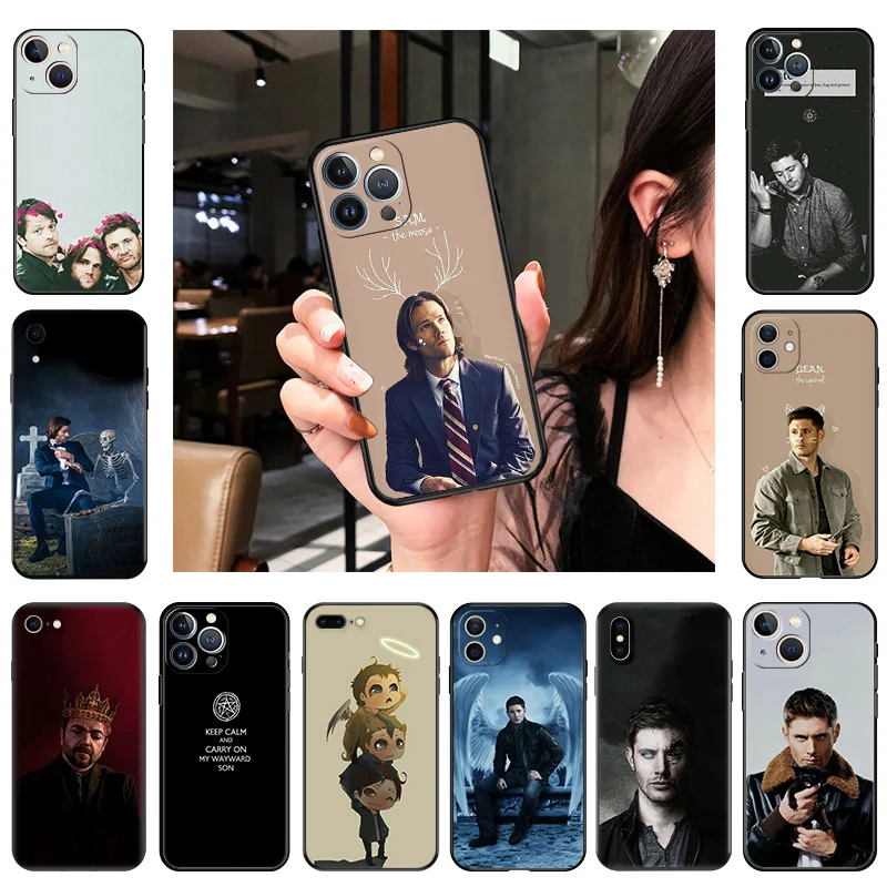 Anti-Drop Soft Phone Case For iphone 16Plus 11 12 13 Mini 14 15 16 Pro XS Max XR 7 8 Plus 16Pro Supernatural Jensen Ackles Cover