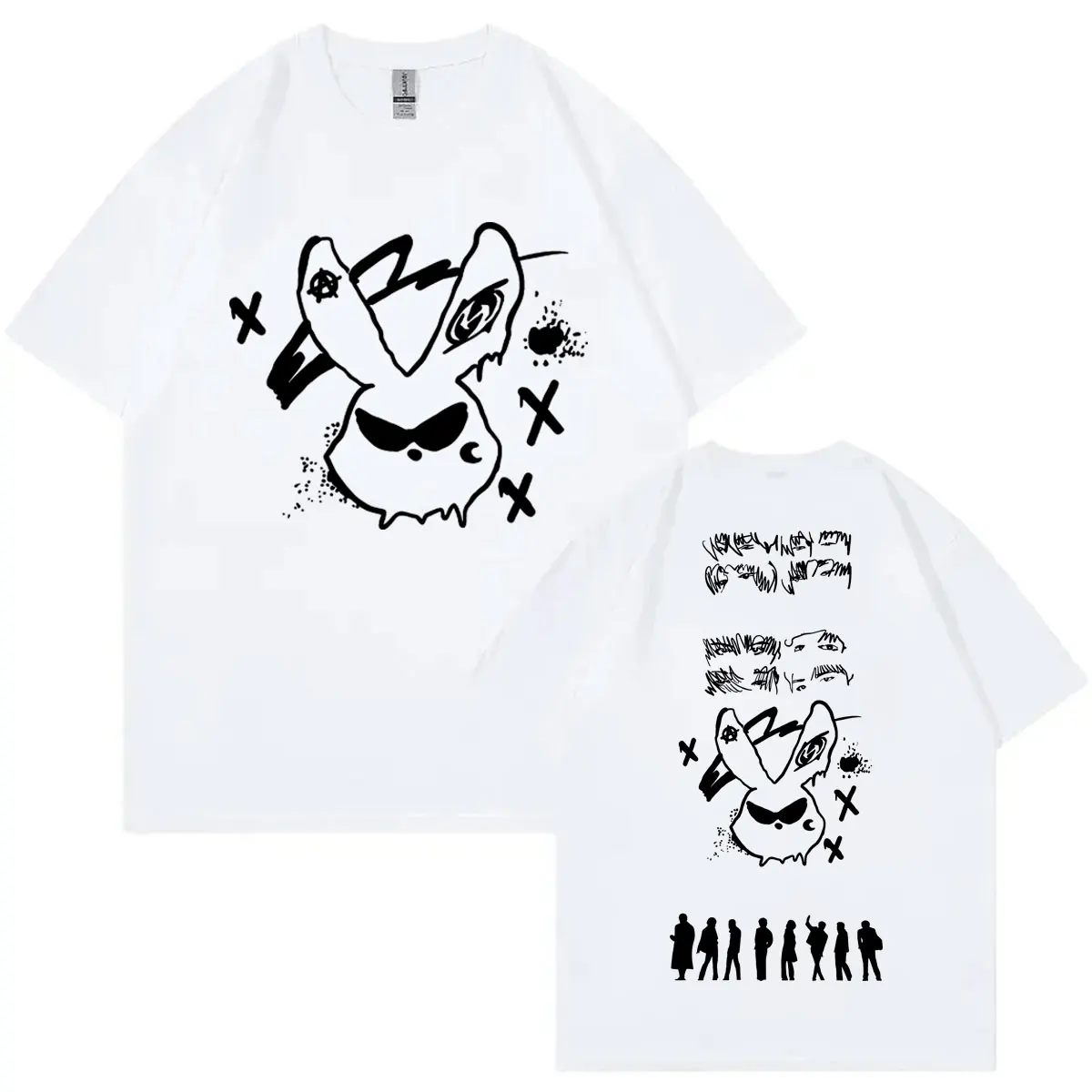 Kpop ATEEZ جولة حول العالم 2025 ميرش تي شيرت الرجال النساء خمر موضة تي شيرتات قصيرة الاكمام عالية الجودة القطن المتضخم تي شيرت #2