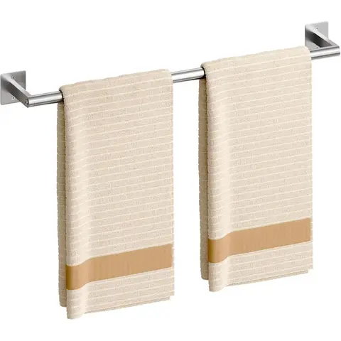 24 Inch Towel Rack for Bathroom Wall Mounted, Brushed Nickel Stainless Steel Towel Holder with Easy Installation