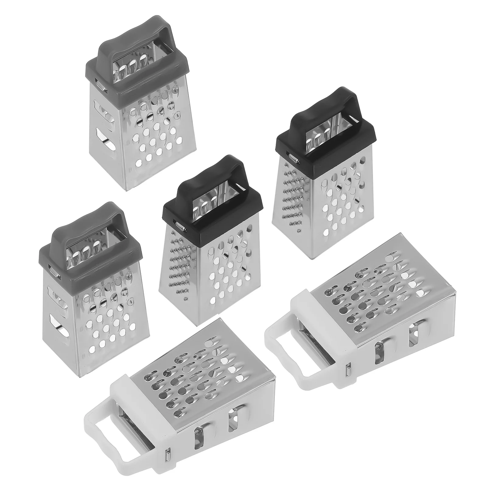 

6Pcs Mini Cheese Grinder Stainless Steel Ergonomic Handle Grater for Hard Cheese Potato Carrot Shredding Stable