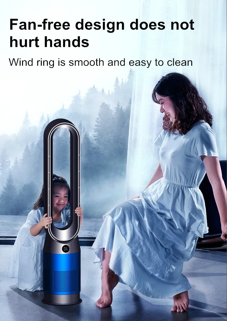42 Inch 220V Bladeless Fan Dual-Purpose Cooling And Heating Home Silent Heater Quick Air Circulation And Purification Tower