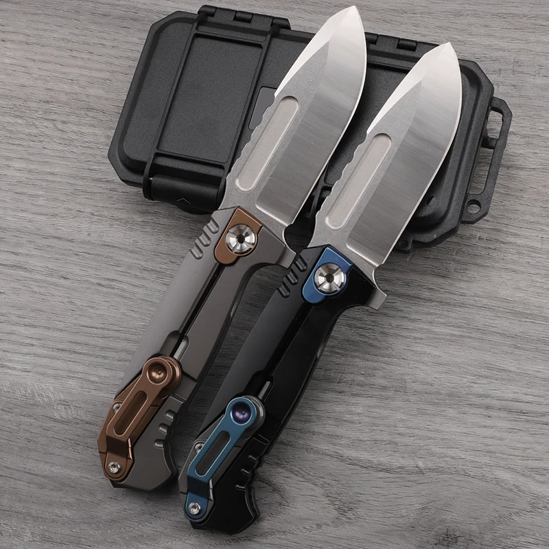 VG10 Steel Titanium Alloy/Carbon Fiber Handle Folding Knife Outdoor Camping Survival Tactics Defensive Practical Portable Tool