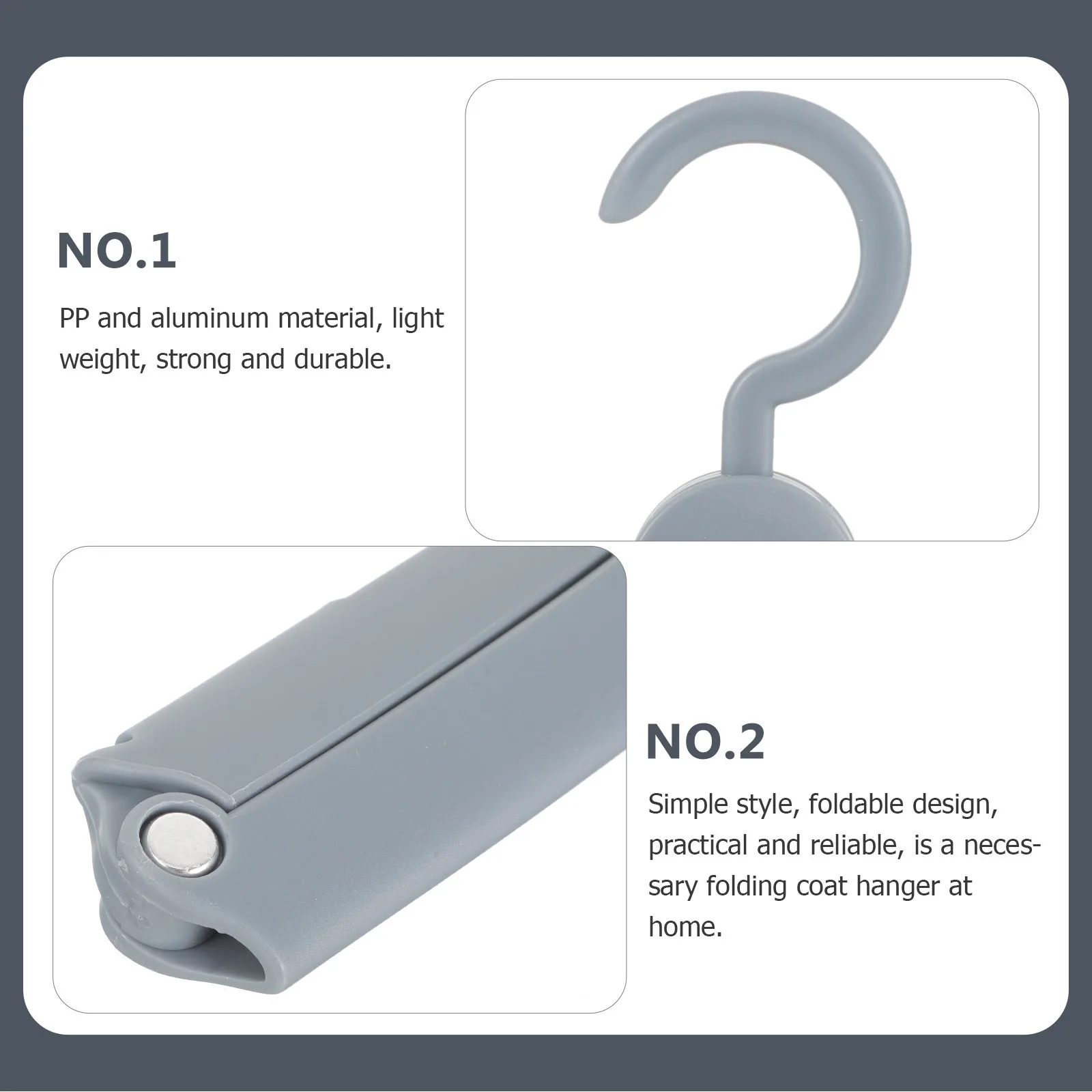 4Pcs Travel Foldable Clothes Hangers Portable Folding Hangers Space Saving Metal for Closet Travel Clothes Dryer