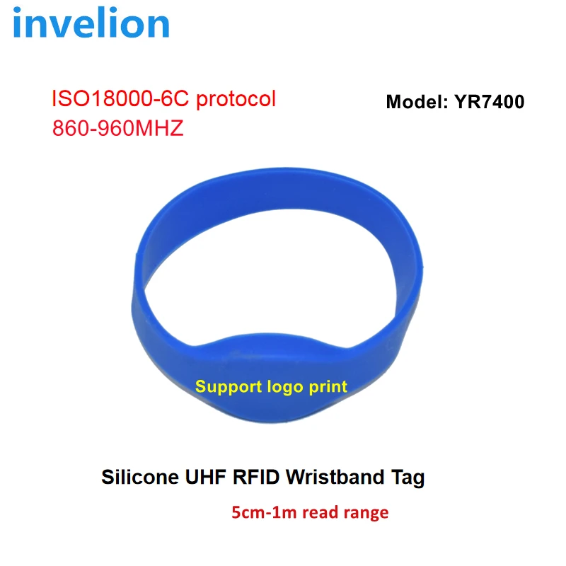 sample Alien H3 uhf epc triathlon sports uhf rfid silicone wristband waterproof for swimming pool timing 1m read range