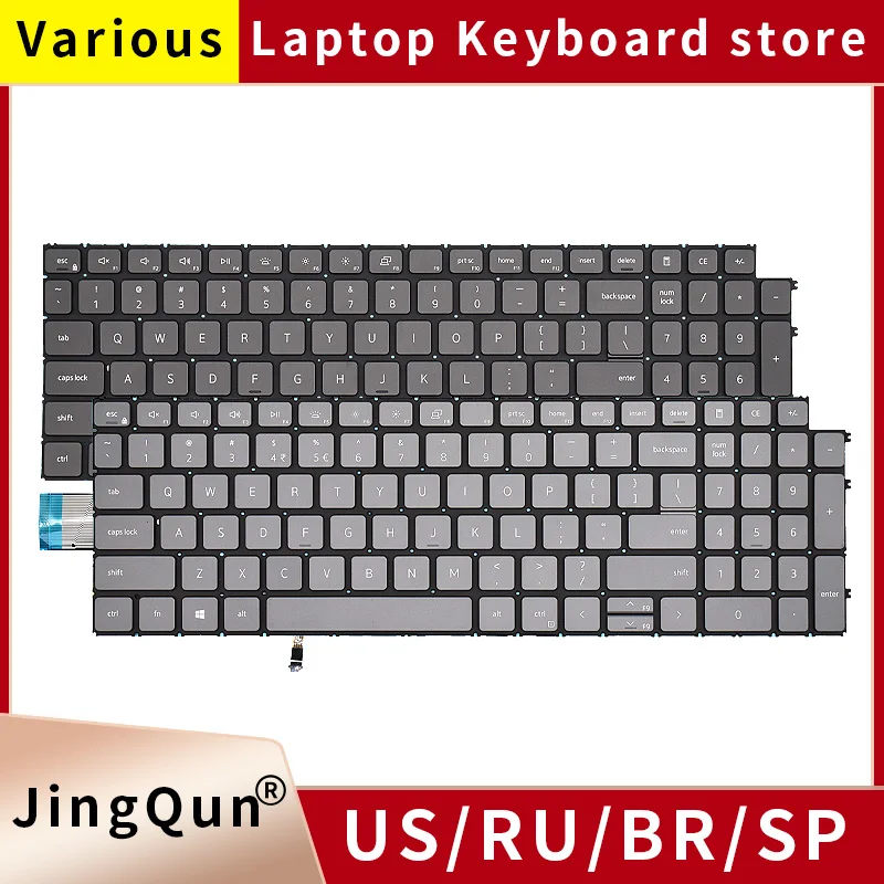 

Original US Russian Laptop Keyboard For Dell Inspiron 15 3511 3515 5510 5515 5518 7510 7610 P106F P107F P117F Latitude 3520 3525