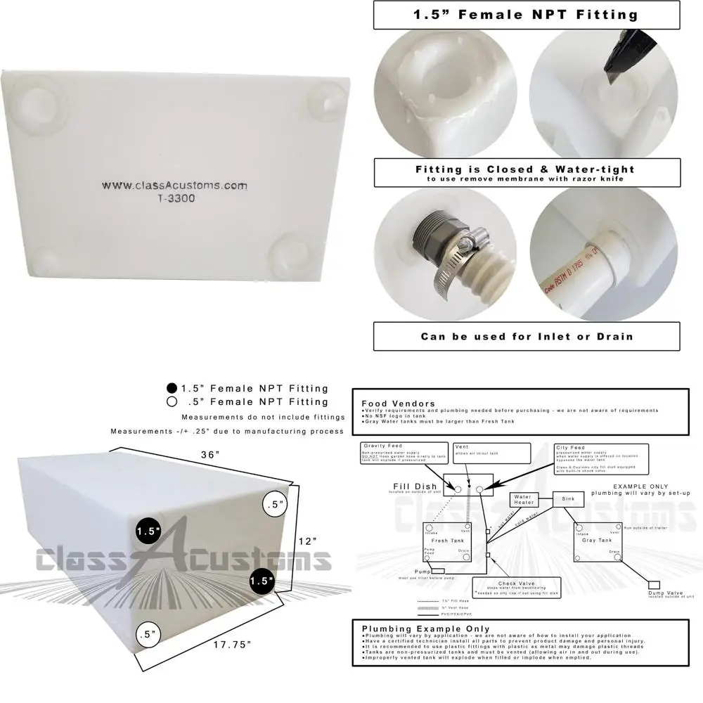 1 резервуар для хранения свежей и серой воды на колесах — емкость 33 галлона, модель T-3300