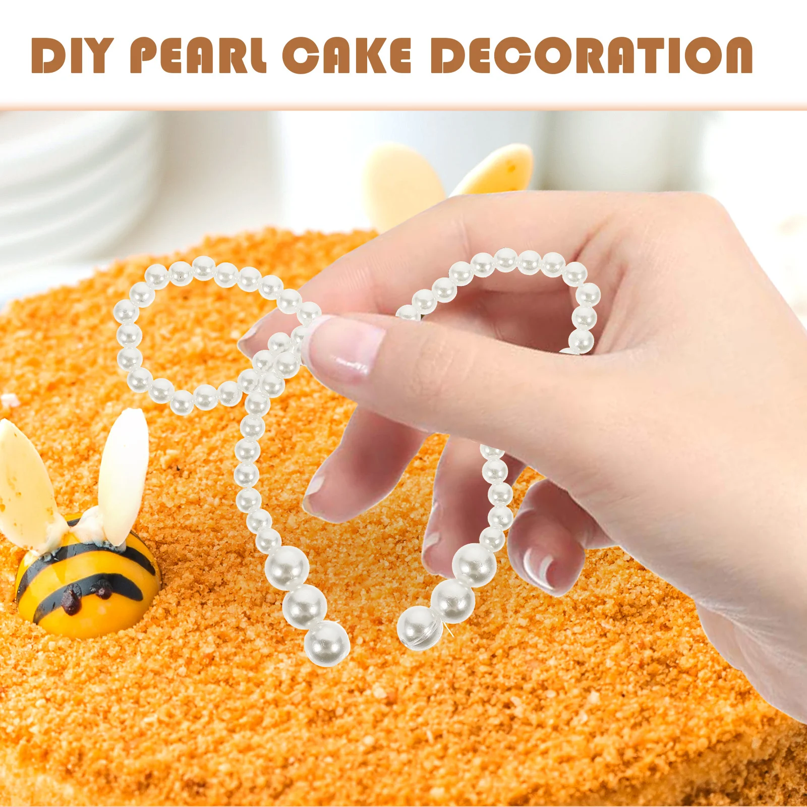 

10Pcs Imitation Pearl Cake Decoration Delicate DIY Birthday Wedding Party Cupcake Toppers Dessert Table Decor Cake Decorating