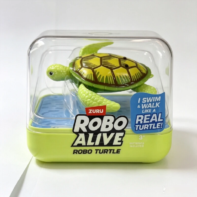 Zuru Robo Alive Water Activated Robotic Turtle Electric Swimming Collectible Figure Hobbyist Aquarium Display Hobby Collection