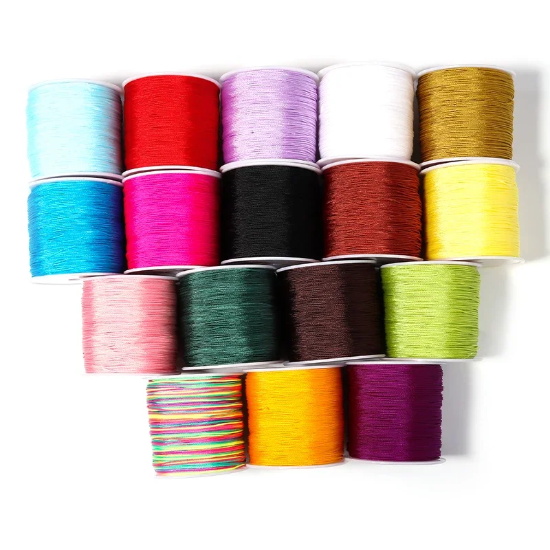 90m/Roll 0.8m #72 Nylon Thread Cord String for Jewelry Making Handmade Woven Rope Jade Thread Bracelet Necklace Handmade 2035 image 5