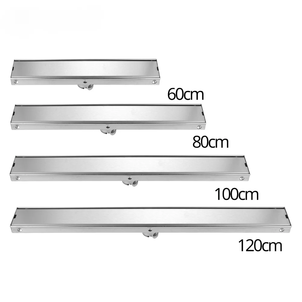 

SKY RAIN Linear Odor Resistant Floor Drain 60 /80 /100 /120 CM Rectangle 304 Stainless Steel Invisible Long Floor Drain