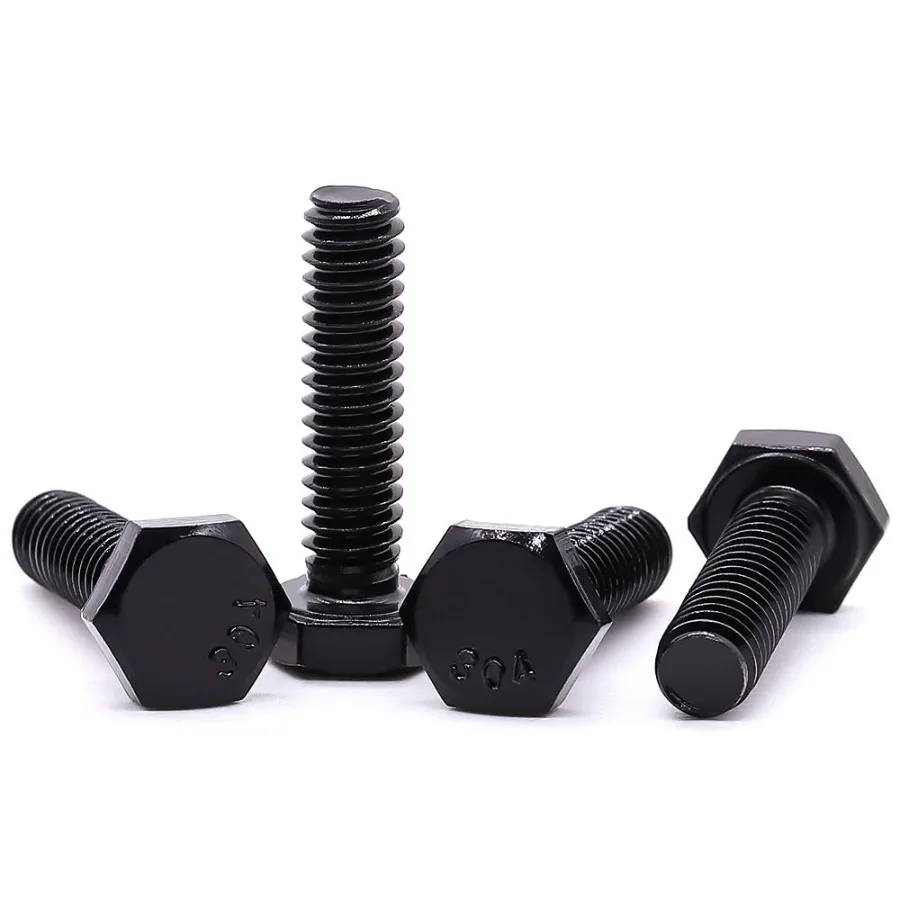 Śruby sześciokątne 3/816 x 11/2 cala, czarne, stal nierdzewna 304, śruby sześciokątne 188, wykończenie czarnym tlenkiem, śruby z gniazdem imbusowym, 10 sztuk