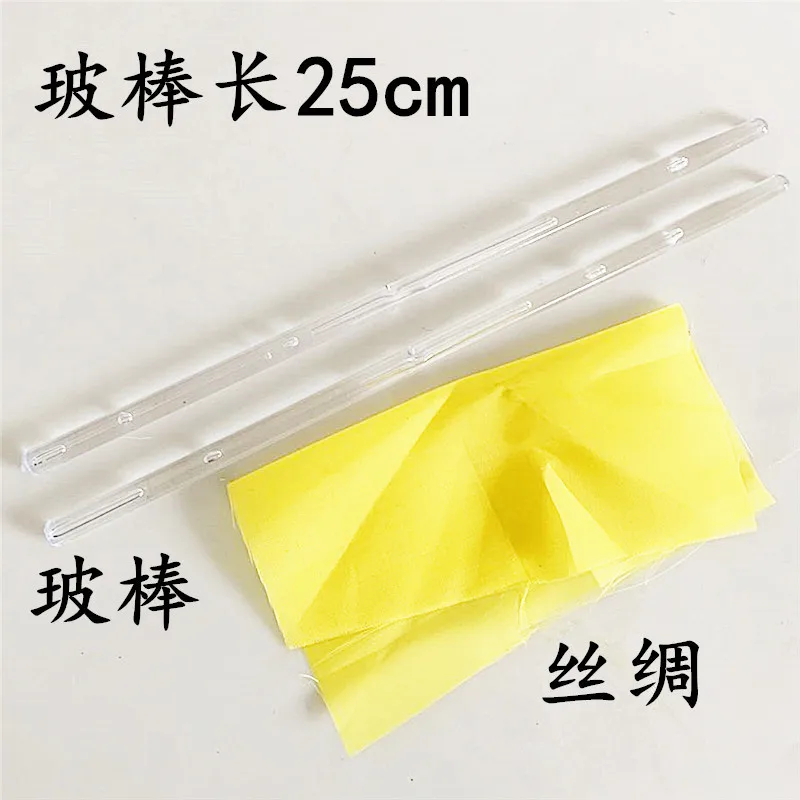 1 Set Electrostatic Experiment Kit Glass Rod Cloth Pair Portable Physics Teaching Tool For Junior High School Science Class