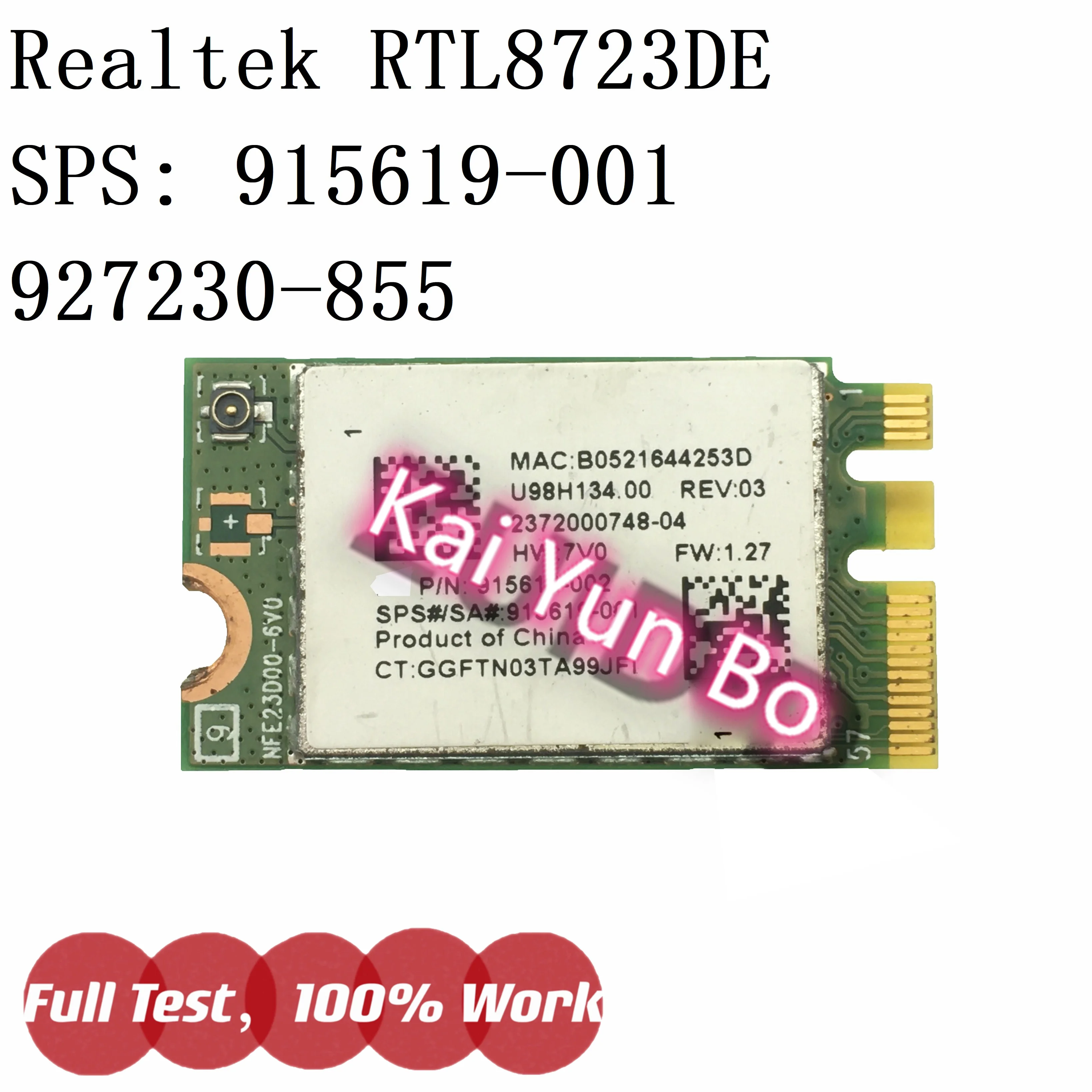 Сетевая карта Realtek RTL8723DE 300M NGFF M.2 для Bluetooth 4,0 Беспроводная карта для ноутбука Samsung 915619-001 915618-002 927230-855