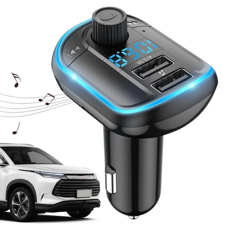 

Handsfree Call Car Charger Wireless FM Radio Adapter Music Player Deep Bass Sound Music Stereo Audio Player Support Fast