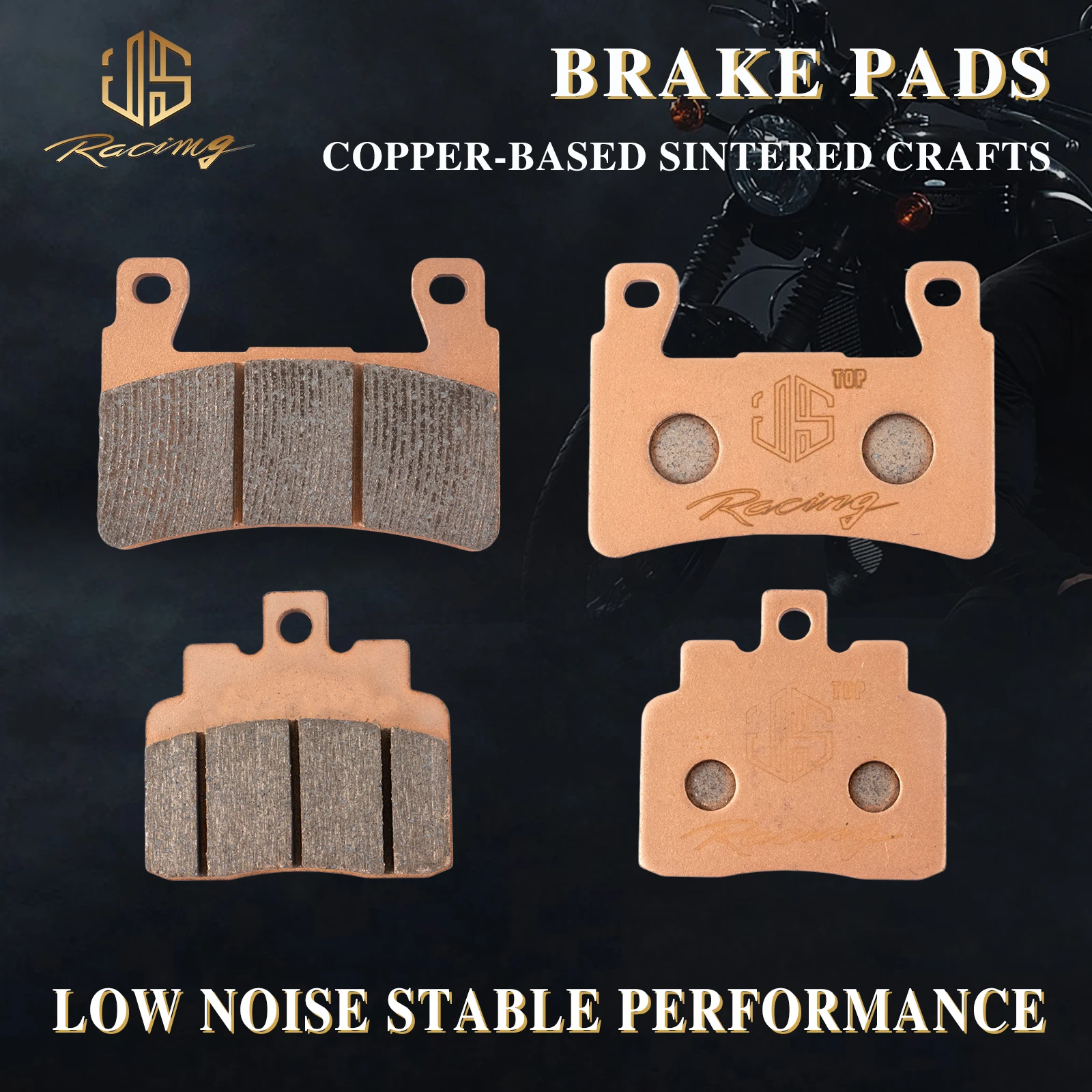 JSRAOIMG Motorcycle Accessories Sintered Front Rear Brake Pads For Benda Rock 300 BD300-16 Chinchilla 300 BD300-15